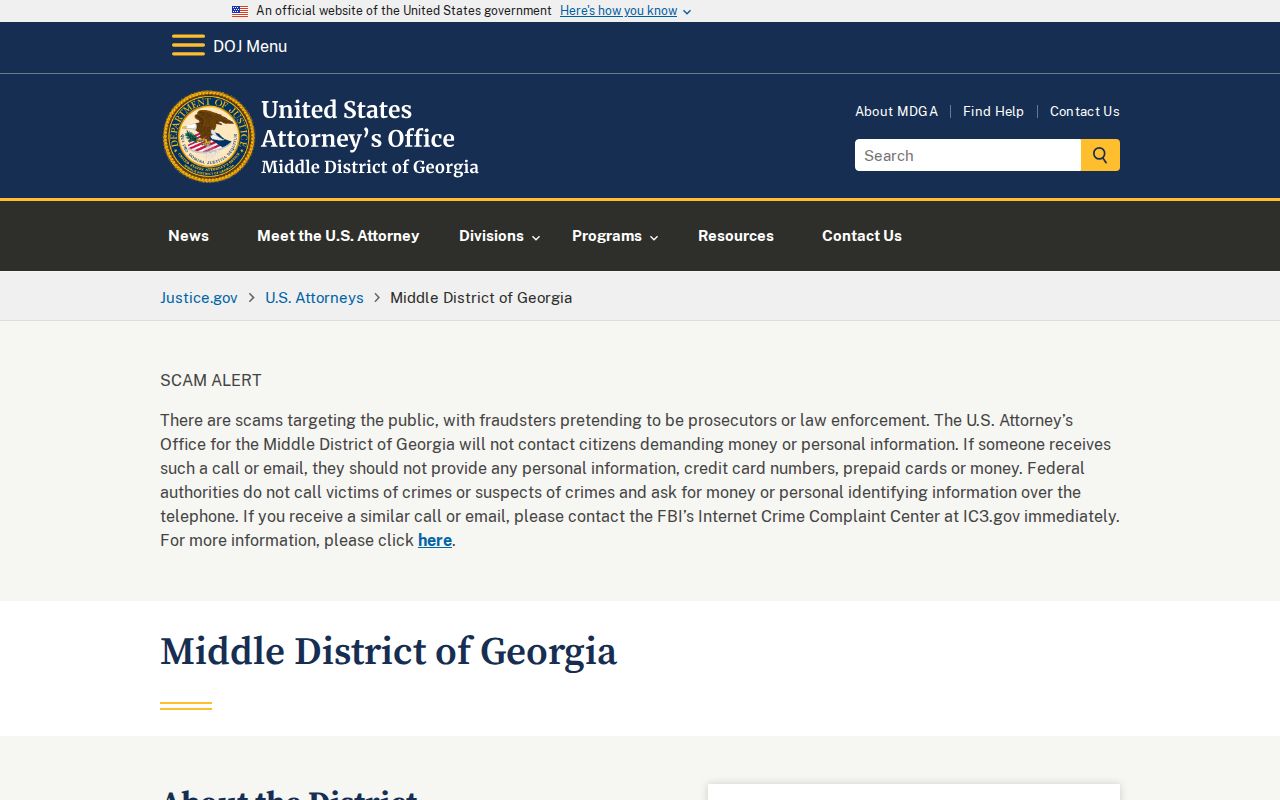 Echols County criminal case federal prosecutor source