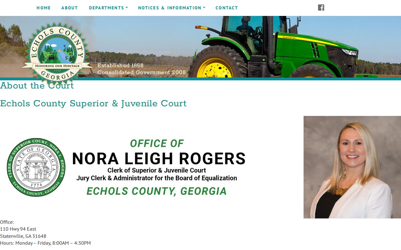 Echols County criminal court history source for Superior Court