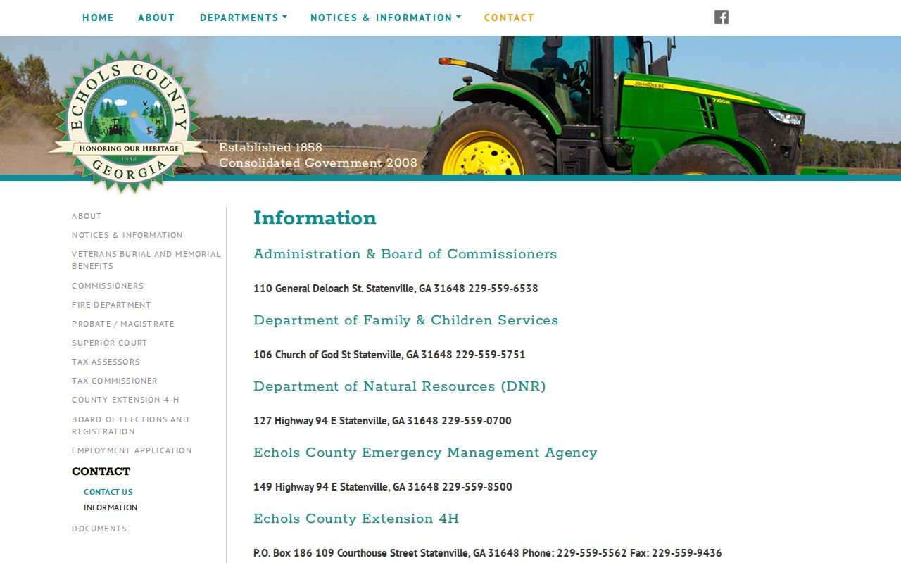 Echols County criminal record office contact source